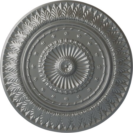 Ekena Millwork Christopher Ceiling Medallion, Hand-Painted Silver, 26 5/8"OD x 2 1/4"P CM26CSSLS